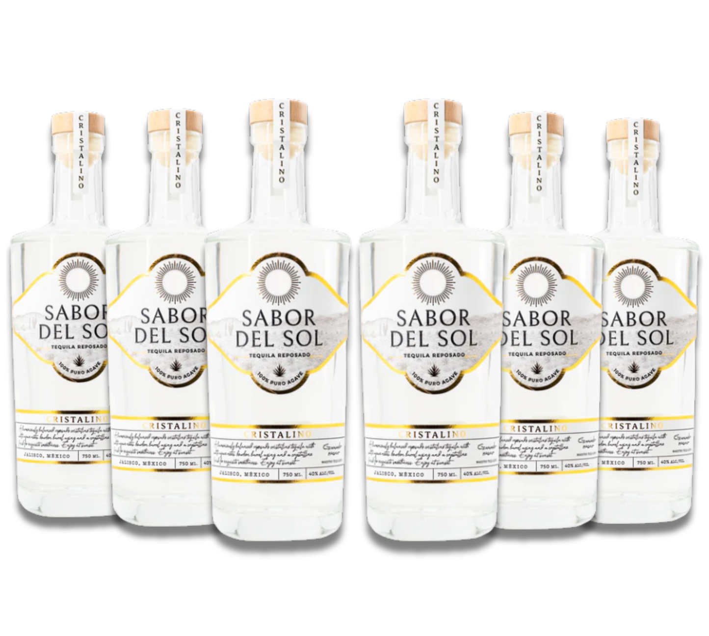 Multiple bottles of Sabor del Sol on a white background