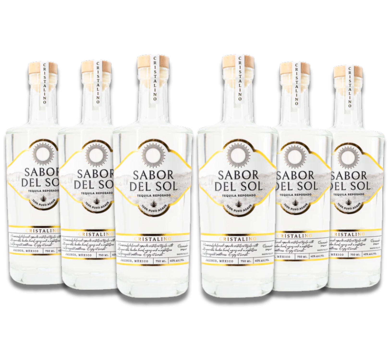 Multiple bottles of Sabor del Sol on a white background